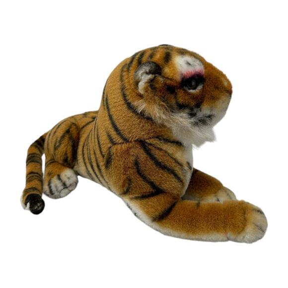 Wangpai Large Bengal Tiger Plush Toy Stuffed Animal Realistic Laying Vtg Rare - Picture 7 of 15